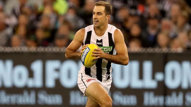 Steele Sidebottom is always dangerous for the Pies. Picture: Getty Images