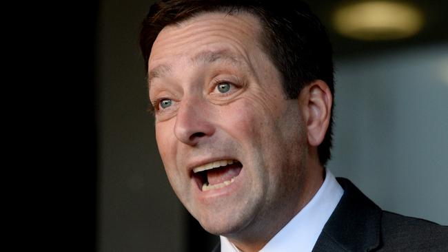 MELBOURNE, AUSTRALIA - NewsWire Photos JUNE 22, 2022: Victorian Opposition Leader Matthew Guy speaks to the media at Parliament House in Melbourne. Picture: NCA NewsWire / Andrew Henshaw