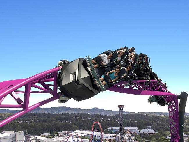 Movie World's new HyperCoaster revealed. Photo: Supplied