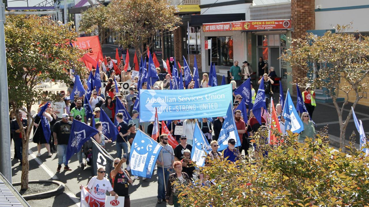 They're opposing the federal government's plans to establish a regional nuclear submarine base at Port Kembla. Picture: Melanie Barnes.