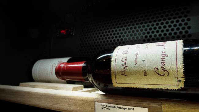 A rare bottle of 1952 Penfolds Grange for sale at $17,500 at the new Dan Murphy's bottle shop opening on Saturday morning at Frenchs Forest. Picture: Supplied