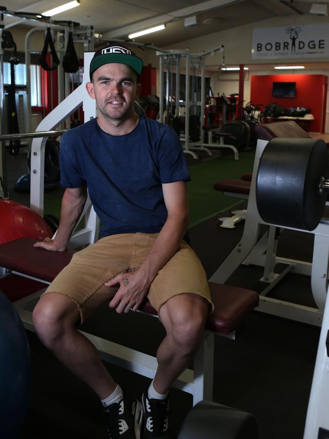 Olympic cyclist Jack Bobridge pictured in his new fitness studio in Perth after announcing his retirement. Picture: Justin Benson-Cooper