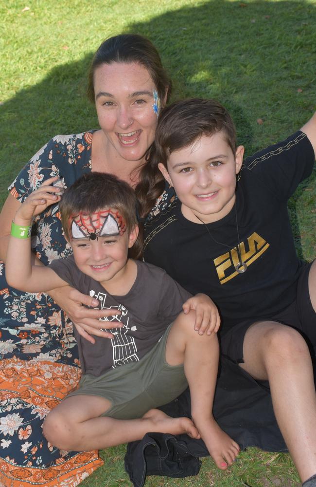 Ali, Isaac and Arlo at the 2022 Caloundra Music Festival. Photo: Elizabeth Neil