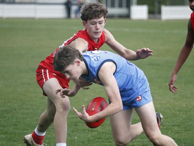 Sturt and North Adelaide in action on day two of the SANFL U15 Boys Intrastate Carnival. Picture: SANFL/Peter Argent