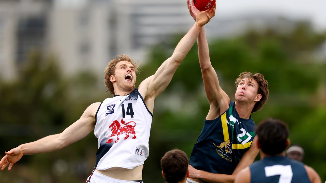 Taj Murray playing for the AFL National Academy. Picture: Josh Chadwick/AFL Photos/via Getty Images