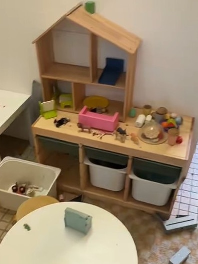 The parent had let his children completely ‘trash’ the room. Picture: @ruby. rule/TikTok