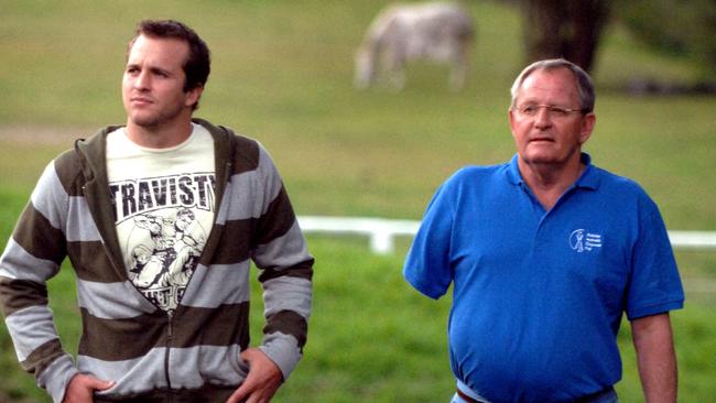 Jack Newton with his son Clint.