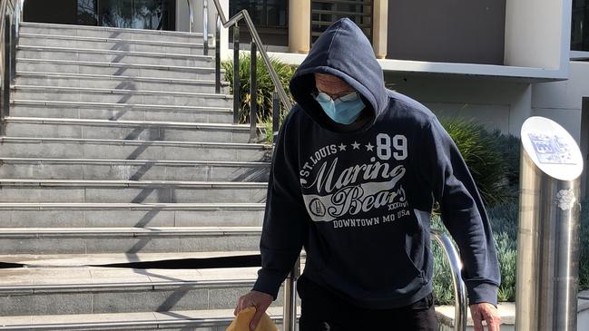 Bevan Coker leaves Wollongong Local Court on October 15, 2020. Picture: Madeline Crittenden