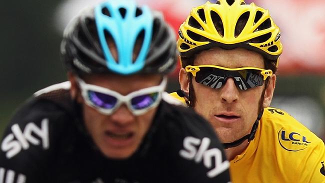 Chris Froome, left, and Bradley Wiggins are not thought to get on. Picture: Bryn Lennon