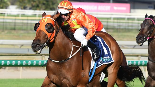 The Harrovian wins at Doomben on November 28. Picture: Trackside Photography