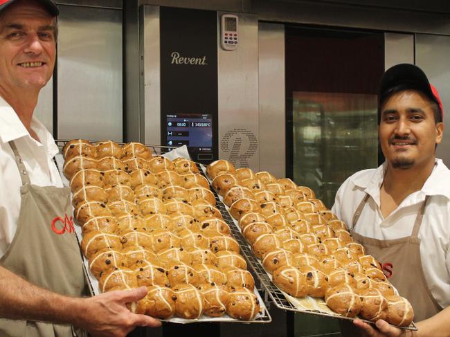 Coles has already started selling hot cross buns. Picture: Supplied