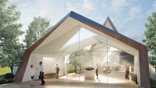 An artist's impression of the entry to Nepean Gardens, a planned cemetery in Wallacia. Picture: Supplied.