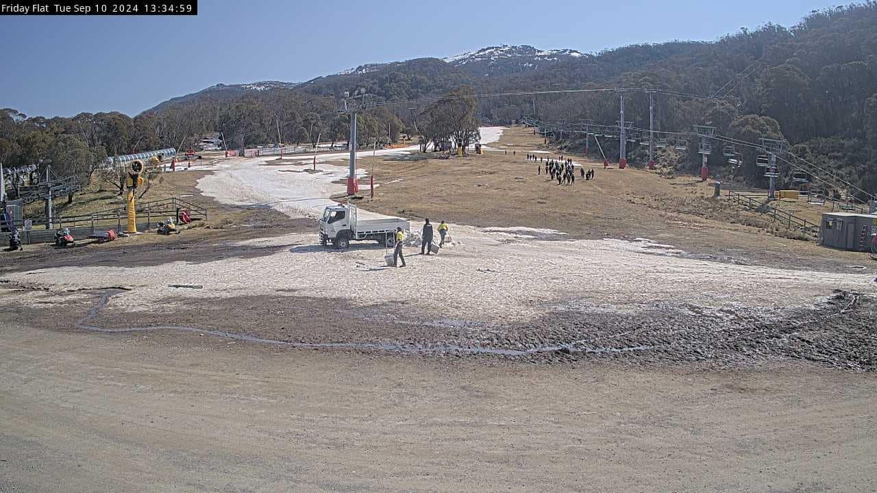 The grim sight at Thredbo that forced the closure of the field early.