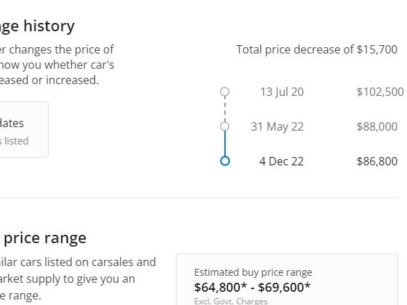 A used Tesla that's been on the market for four years is yet to find a buyer.