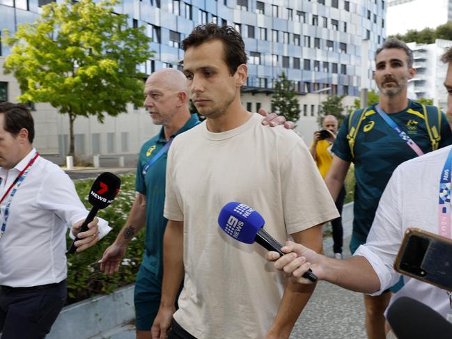 NCA. PARIS FRANCE 2024 OLYMPIC GAMES. Australian mens hockey player Tom Craig was arrested for allegedly buying cocaine on the streets of Paris on Tuesday night. Tom walks free from a Paris Police station.  Picture: Michael Klein