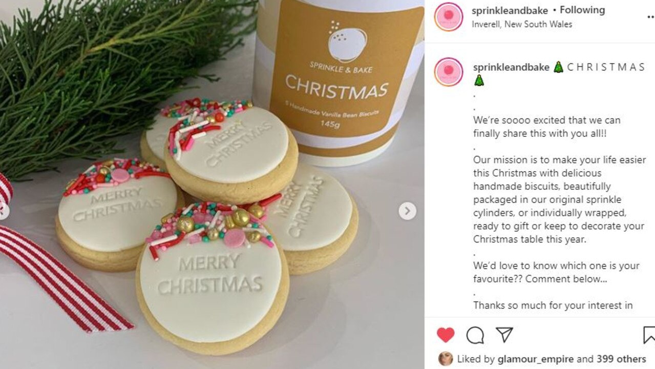 Sprinkle and Bake’s Christmas range has brought in more than $10,000 in sales in just a week.