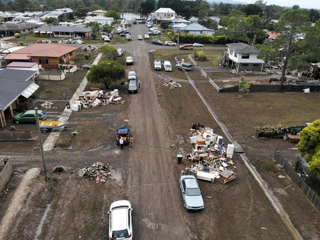 The clean up in Lismore after record rains and flood in March – but more was to come. Picture: Toby Zerna