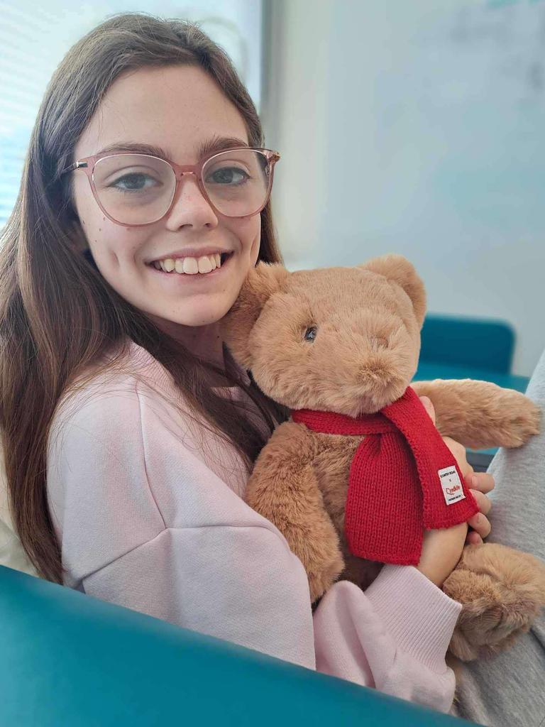 She has been asking the doctors and nurses questions about her illness and treatment to learn everything there is to know about it all. Picture: Supplied by family