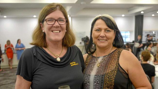 Kerry Peel and Melissa Lobogeier at the Regional Womens Network awards. Picture: Jann Houley