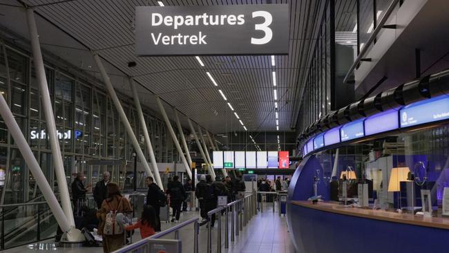 A special zone was set up at Amsterdam's Schiphol Airport …