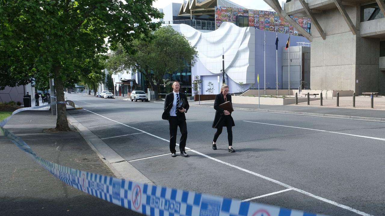 The scene was cordoned off for hours. Picture: Mark Wilson