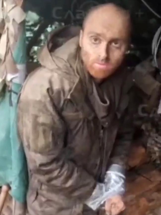 Australian man Oscar Jenkins was captured by Russian forces in Ukraine. Picture: Screengrab