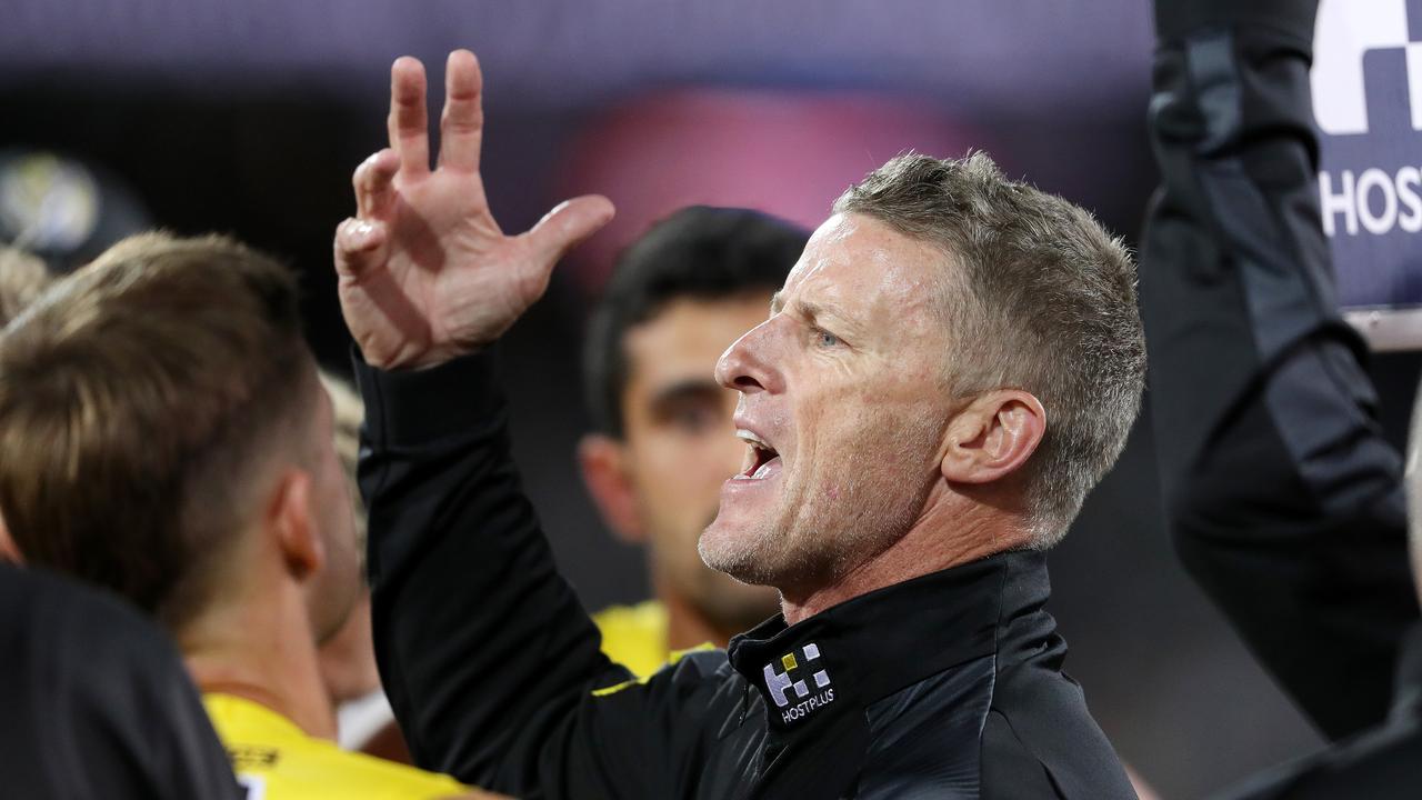 Damien Hardwick was not concerned by the loss. Picture: Sarah Reed/AFL Photos/Getty Images