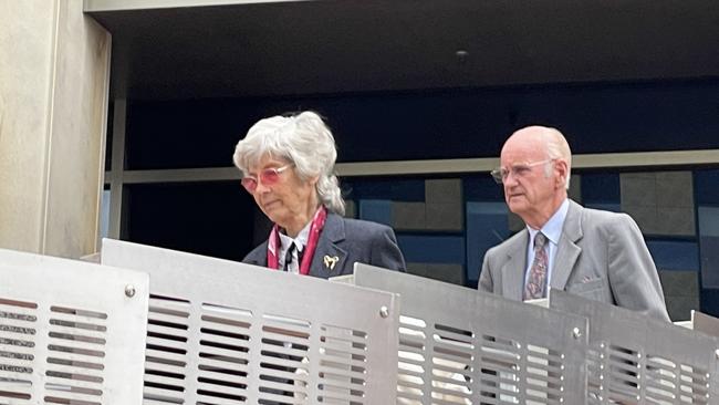 Johanna Marolina Donald and Anthony Raymond Donald outside the Hobart Magistrates Court.