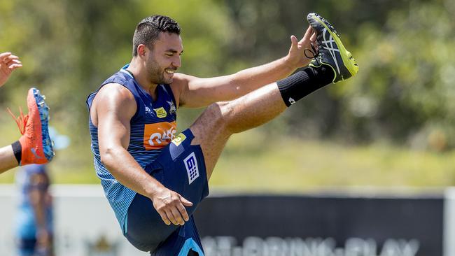 Ryan James was back to near full strength in his knee and was moving freely at pre-season training. Picture: Jerad Williams.