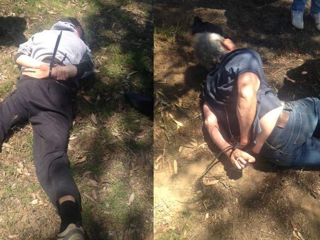 Mark and Gino Stocco following their arrest near Dunedoo in October, 2015.