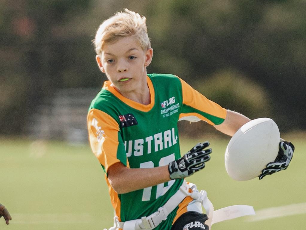 Flag football is shooting to ascendancy in Australian schools and overtaking prevalent Australian codes. Picture: Supplied/White Leaf Films.