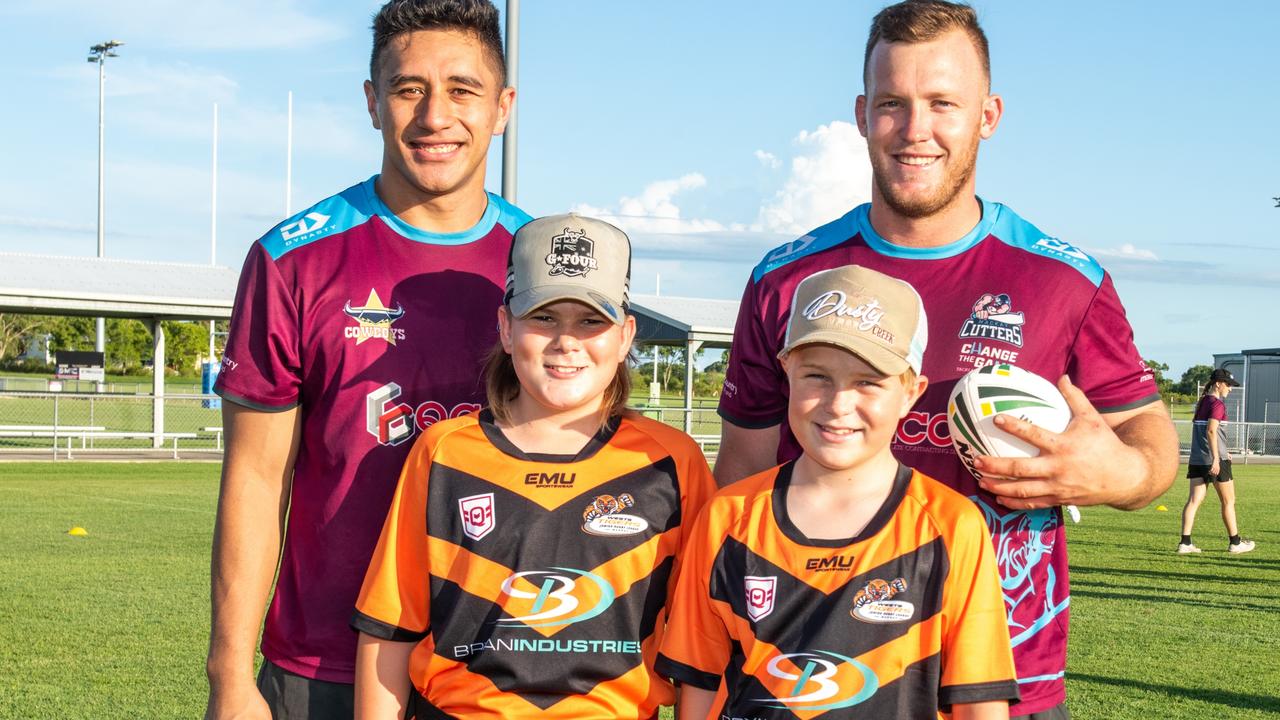Hiale Roycroft, Kyeren Deacon, Rylan Lepin and Ross Bella at The Festival of Rugby League. Picture: Michaela Harlow