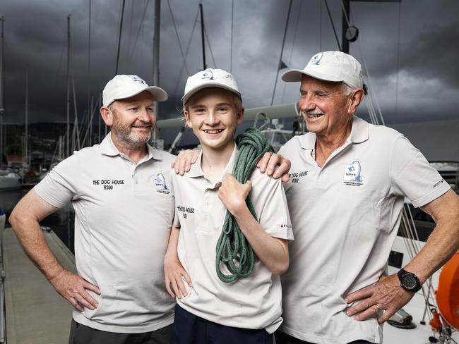 Ben Coad, 13, will be taking part in his first Launceston to Hobart alongside his dad, Peter Coad, and great uncle, Ambrose Coad. Picture: Zak Simmonds