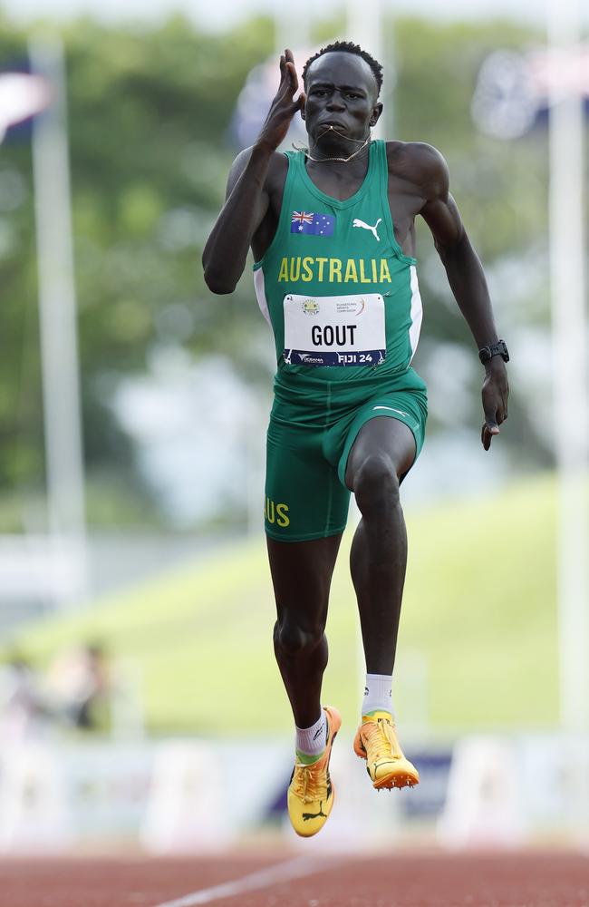 Oceania Athletics Championships - Australian Gout Gout easily wins the under 20s 200 mtr final . Pic: Michael Klein