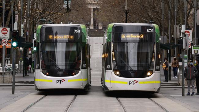 Disruptions are set to hit four major Melbourne tram routes after a driver tested positive to coronavirus. Picture: NCA NewsWire / Daniel Pockett