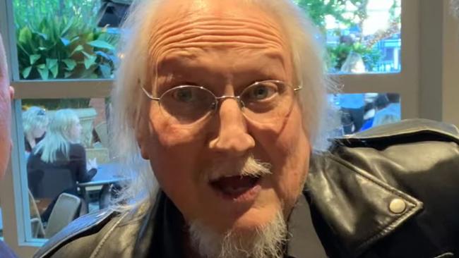 Doug Mulray from a video posted last month from Triple M's staff reunion at The Oaks Hotel in Neutral Bay.