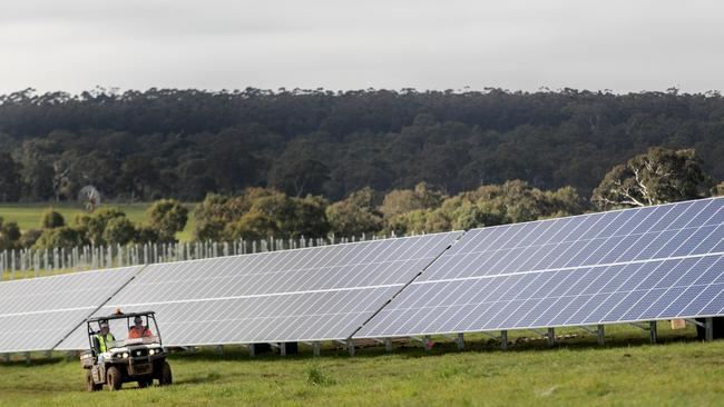 Swathes of farmland will be filled with solar panels if the state wants to reach its emissions target.