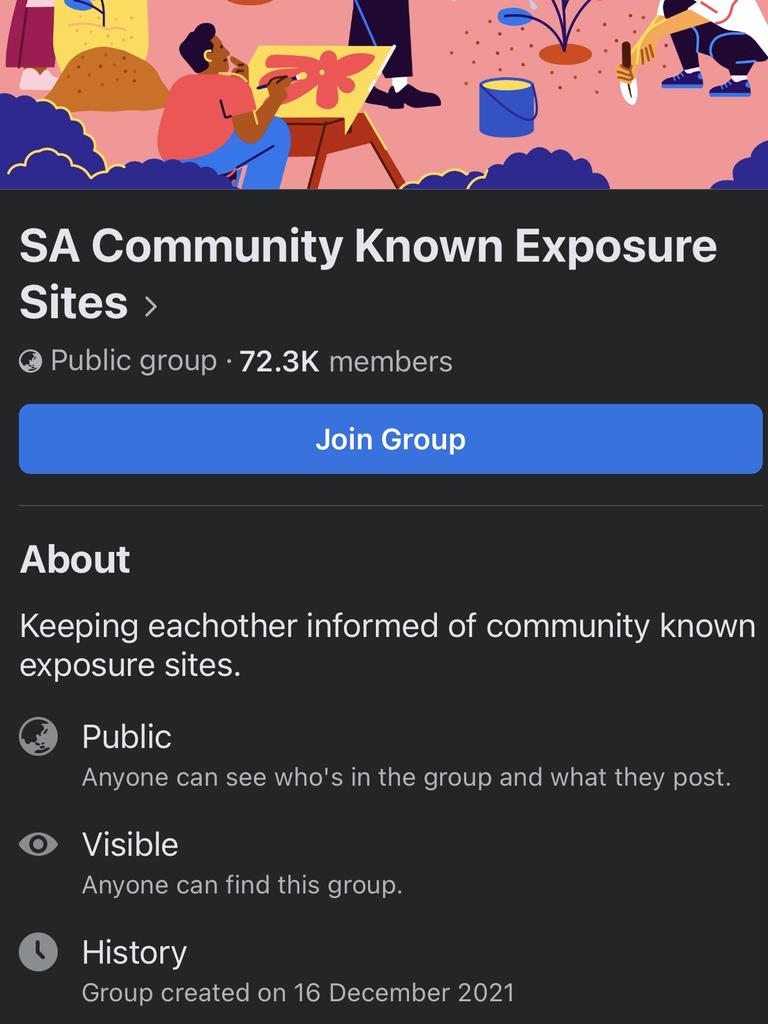 The SA Community Known Exposure Sites Facebook page has gone viral.