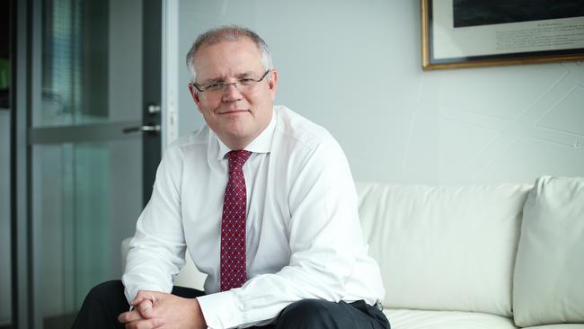 SUNDAY TELEGRAPH - 17/11/17Federal Treasurer Scott Morrison pictured in his Sydney office today. Pic, Sam Ruttyn