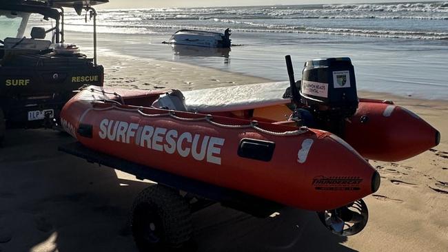 The boat reportedly capsized when hit by a wave. (Twitter/X-@reardon_shaun).