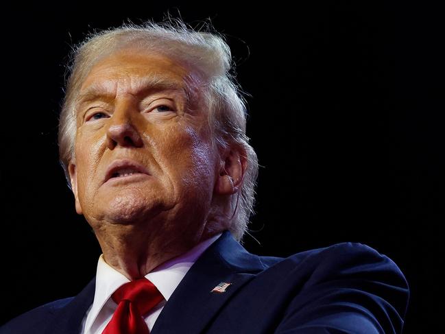 WEST PALM BEACH, FLORIDA - NOVEMBER 05: Republican presidential nominee, former U.S. President Donald Trump speaks during an election night event at the Palm Beach Convention Center on November 06, 2024 in West Palm Beach, Florida. Americans cast their ballots today in the presidential race between Republican nominee former President Donald Trump and Vice President Kamala Harris, as well as multiple state elections that will determine the balance of power in Congress.   Chip Somodevilla/Getty Images/AFP (Photo by CHIP SOMODEVILLA / GETTY IMAGES NORTH AMERICA / Getty Images via AFP)