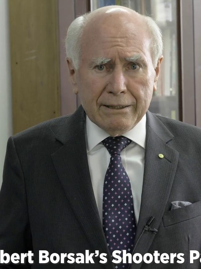 Former PM John Howard in last night’s ad.