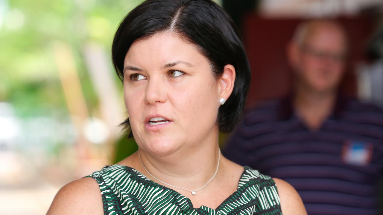 Attorney-General and Minister for Justice Natasha Fyles as she discusses the latest Community Benefit Fund recipients such as the Darwin Mens Shed.Picture GLENN CAMPBELL