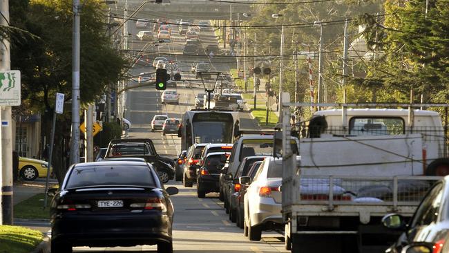 The Morrison government has pledged to remove the Glenferrie Rd level crossing in Kooyong. Picture: News Corp Australia