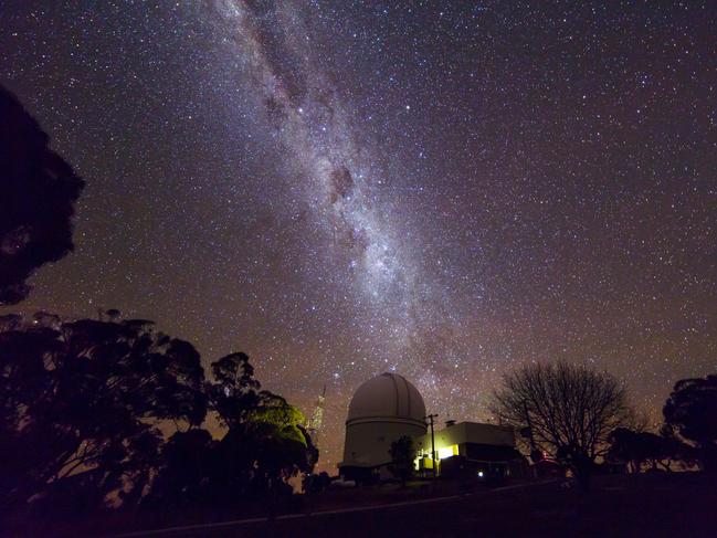 Anglo Australian Telescope, showing the space survey being conducted.   Photos - : Ángel R. López-Sánchez