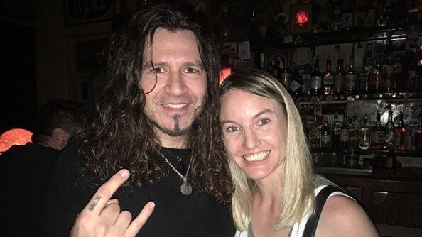 Bon Jovi drummer Phil X kicks on at the Grace Emily. Pics: Instagram.