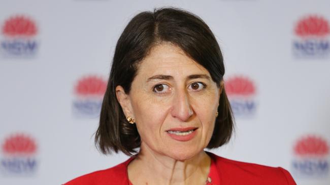 NSW Premier Gladys Berejiklian in Sydney on Wednesday. Picture: Richard Dobson