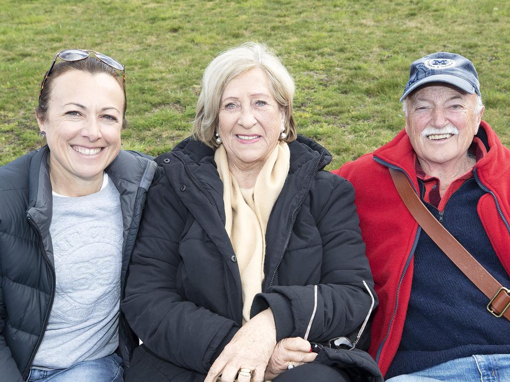 From left, Angelique Sanders and Sue and Kevin Badcock, all of Launceston. Picture: Chris Kidd