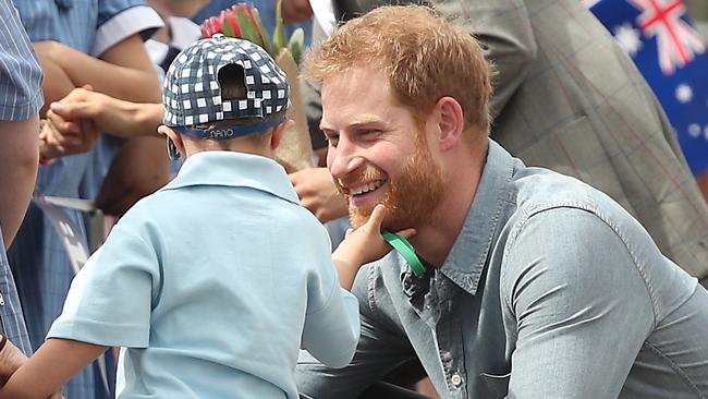 Australians have always had an affection for Prince Harry, which was on display during his 2018 tour with wife, Meghan. Picture: Cameron Spencer/Getty