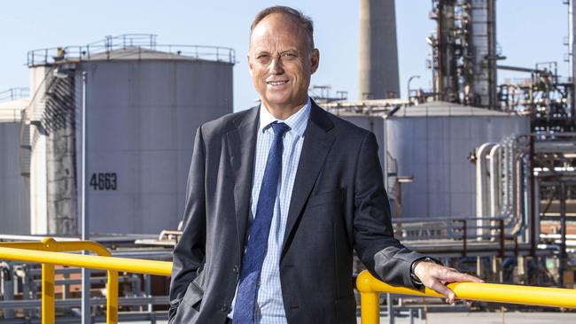 Viva Energy chief executive Scott Wyatt at the Geelong refinery. Picture: Aaron Francis